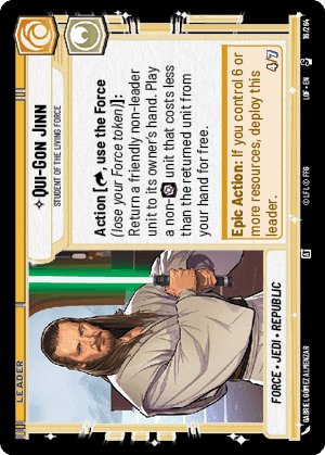 Qui-Gon Jinn - Student of the Living Force Card Front