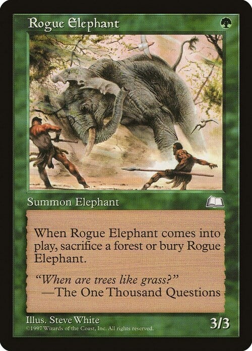 Elefante Esiliato Card Front