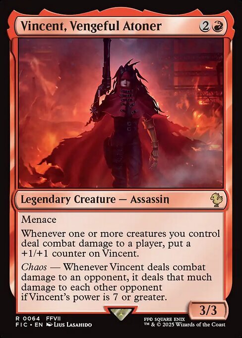 Vincent, Vengeful Atoner Card Front