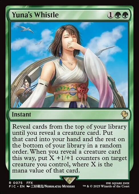 Yuna's Whistle Card Front