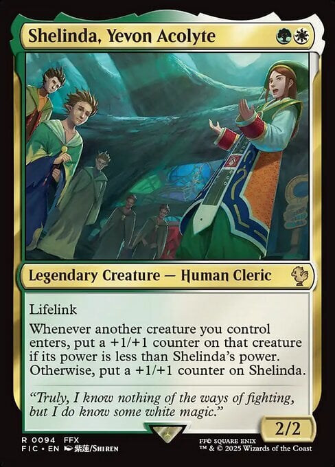 Shelinda, Yevon Acolyte Card Front