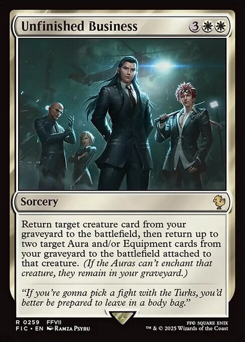 Unfinished Business Card Front