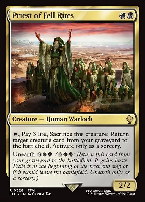 Priest of Fell Rites Card Front