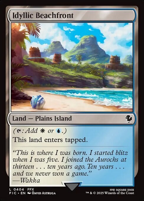 Idyllic Beachfront Card Front