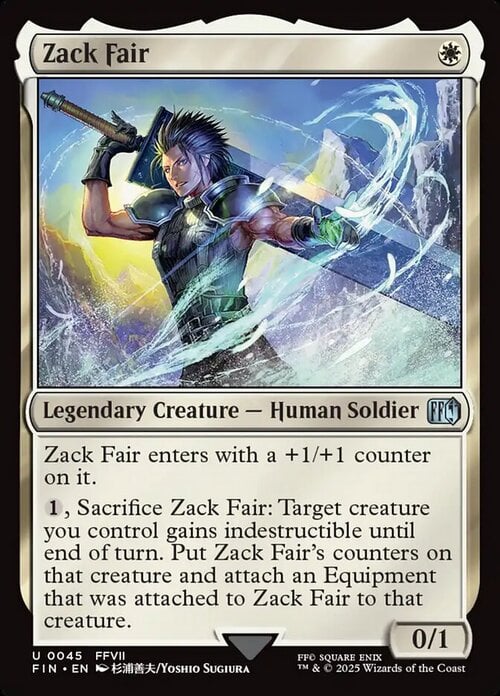 Zack Fair Card Front