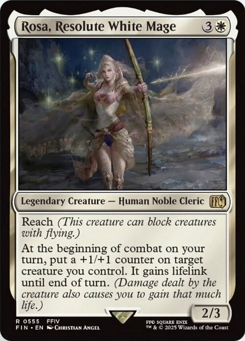 Rosa, Resolute White Mage Card Front