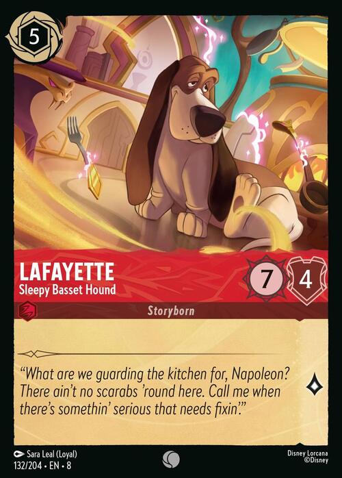 Lafayette - Sleepy Basset Hound Card Front