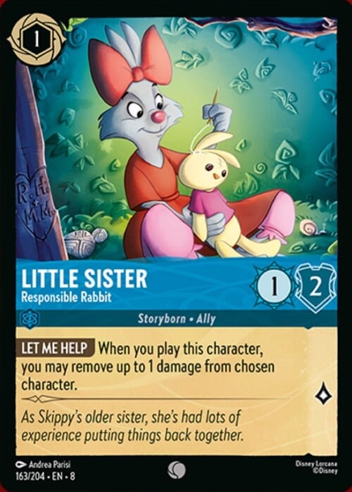 Little Sister - Responsible Rabbit Card Front