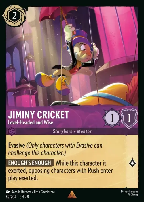 Jiminy Cricket - Conscientious and Wise Card Front