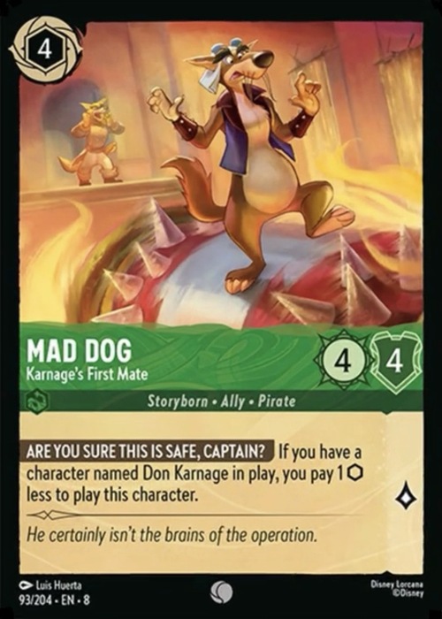 Mad Dog - Karnage's First Mate Card Front