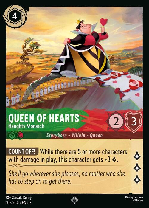 Queen of Hearts - Haughty Monarch Card Front