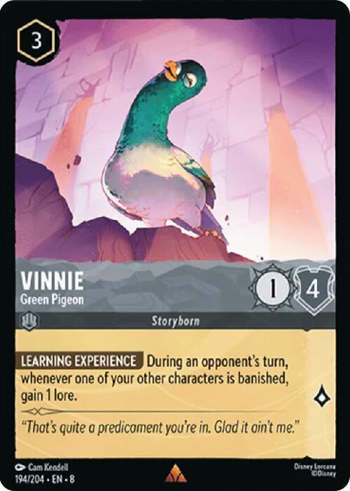Vinnie - Green Pigeon Card Front