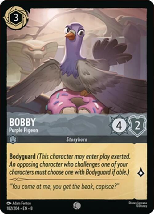 Bobby - Purple Pigeon Card Front
