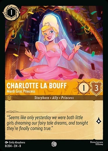 Charlotte La Bouff - Mardi Gras Princess Card Front