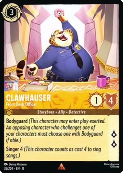 Clawhauser - Front Desk Officer Card Front