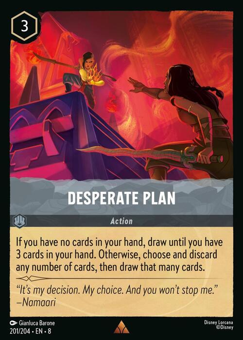 Desperate Plan Card Front