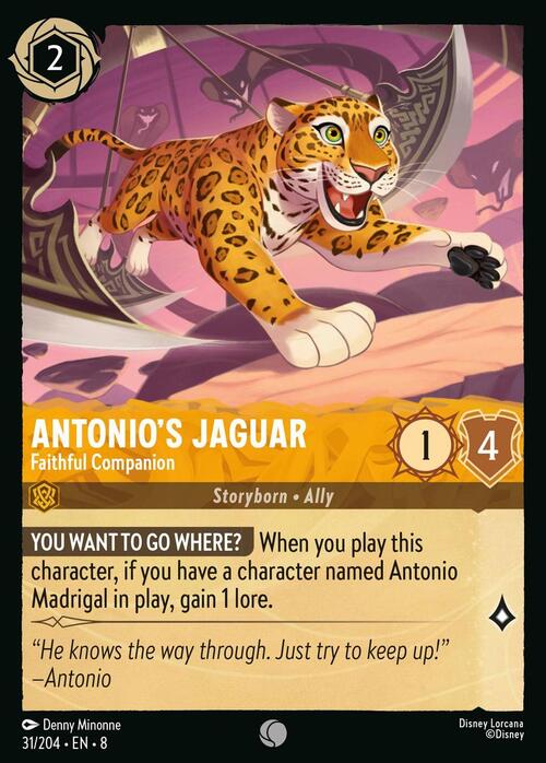 Antonio's Jaguar - Faithful Companion Card Front