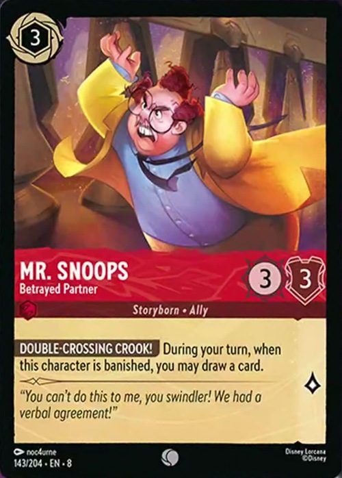 Mr. Snoops - Betrayed Partner Card Front