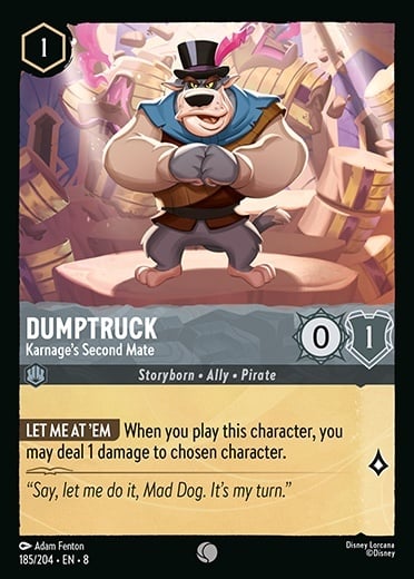 Dumptruck - Karnage’s Second Mate Card Front