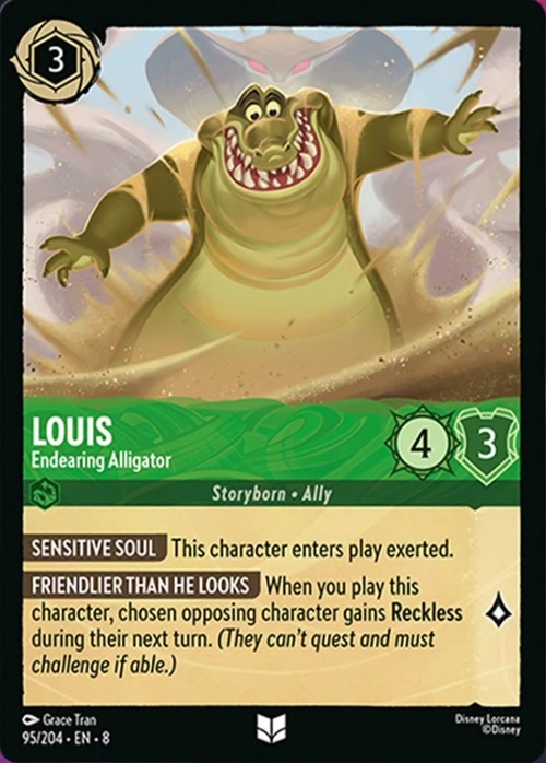 Louis - Endearing Alligator Card Front