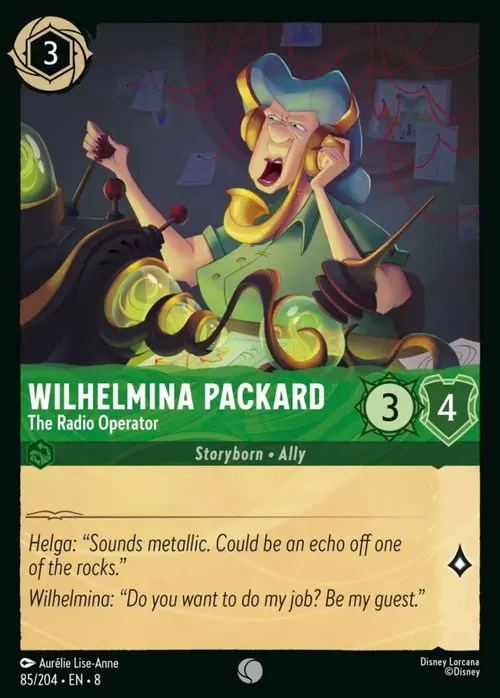 Wilhelmina Packard - The Radio Operator Card Front