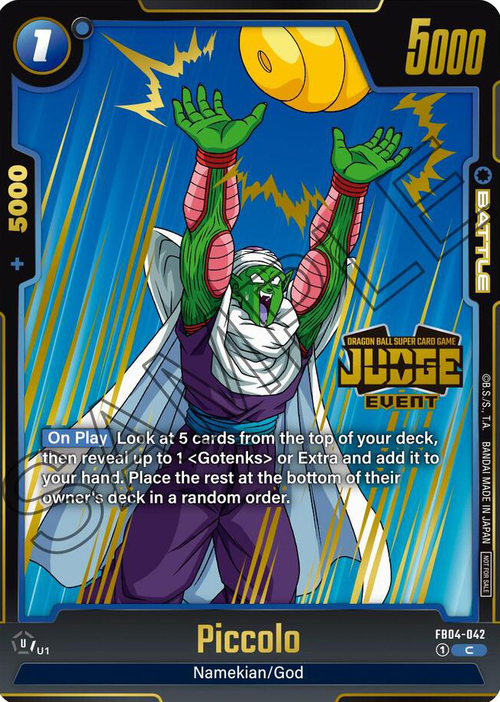 Piccolo Card Front