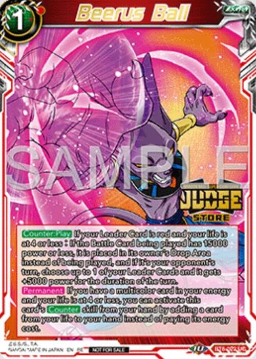 Beerus Ball Card Front