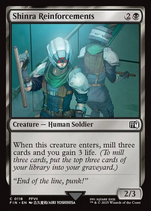 Shinra Reinforcements Card Front