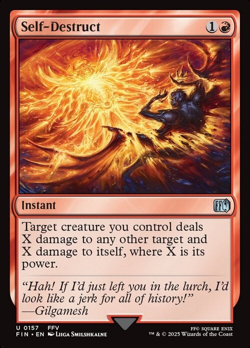 Self-Destruct Card Front