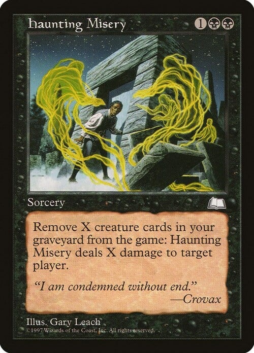 Haunting Misery Card Front