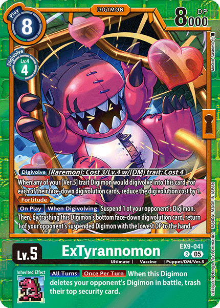 ExTyrannomon Card Front