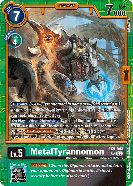 MetalTyrannomon Card Front