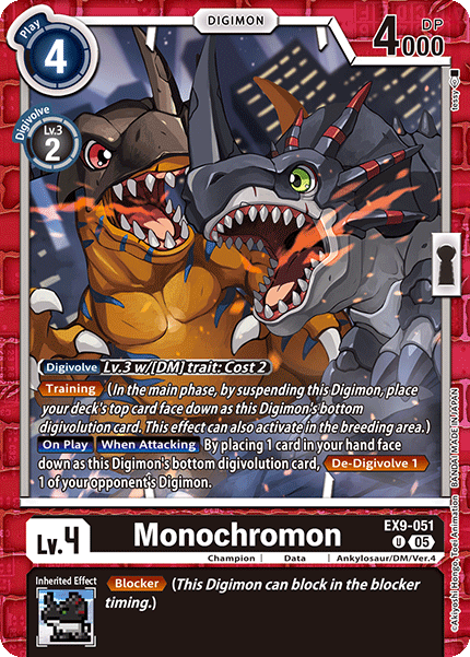 Monochromon Card Front