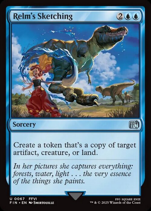 Relm's Sketching Card Front