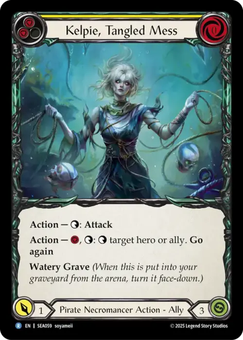 Kelpie, Tangled Mess Card Front