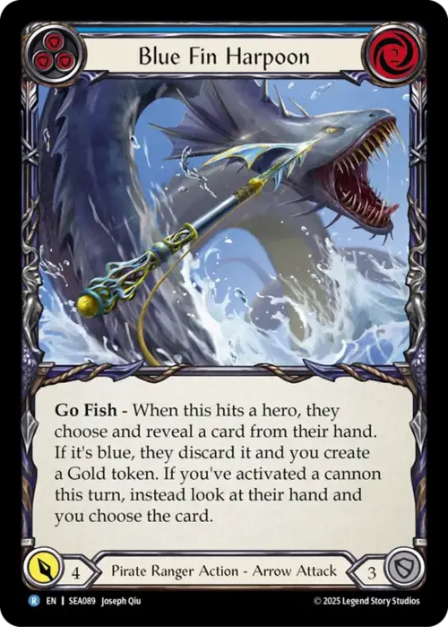 Blue Fin Harpoon Card Front