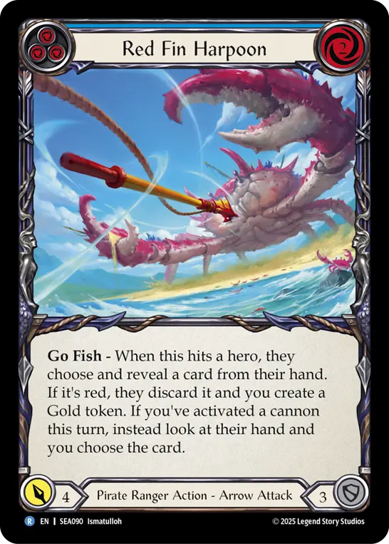 Red Fin Harpoon High Seas | Flesh and Blood | CardTrader