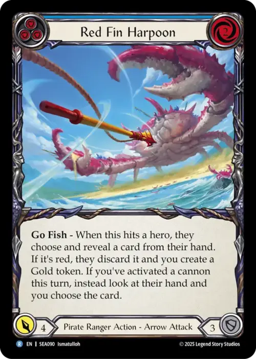 Red Fin Harpoon Card Front