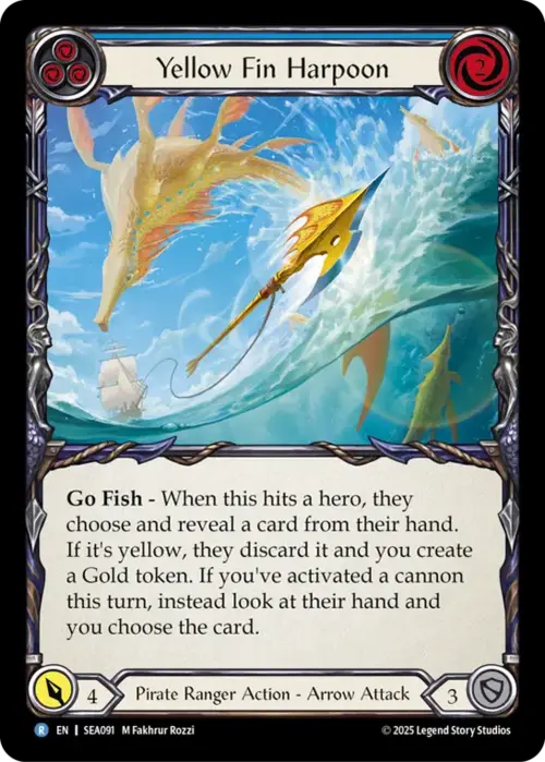 Yellow Fin Harpoon Card Front