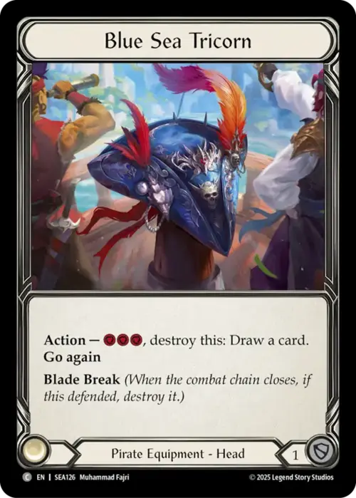 Blue Sea Tricorn Card Front