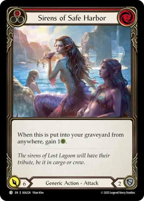 Sirens of Safe Harbor (Red) Card Front