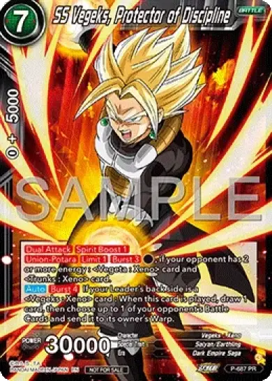 SS Vegeks, Protector of Discipline Card Front