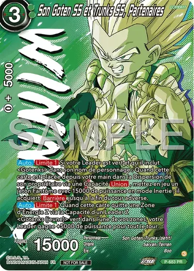 Son Goten & SS Trunks, Partners Card Front