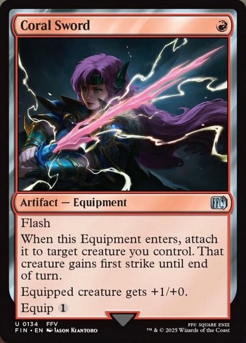 Coral Sword Card Front