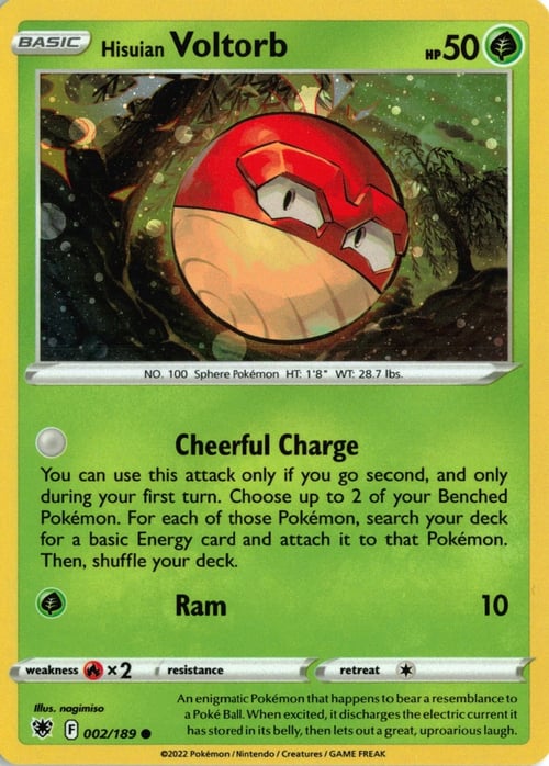 Hisuian Voltorb Card Front