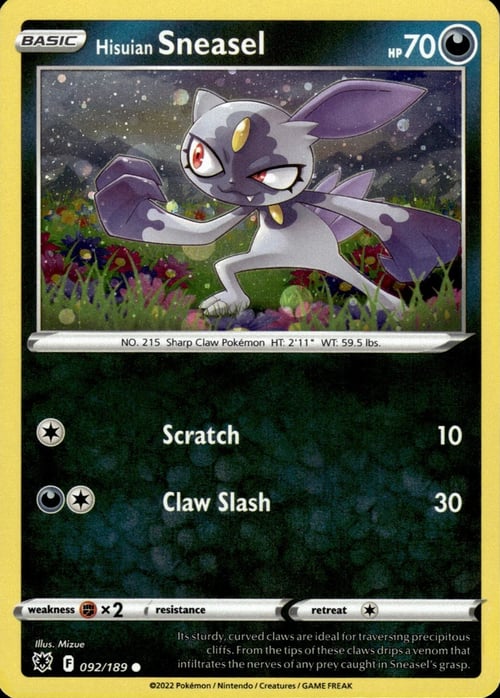 Sneasel di Hisui Card Front