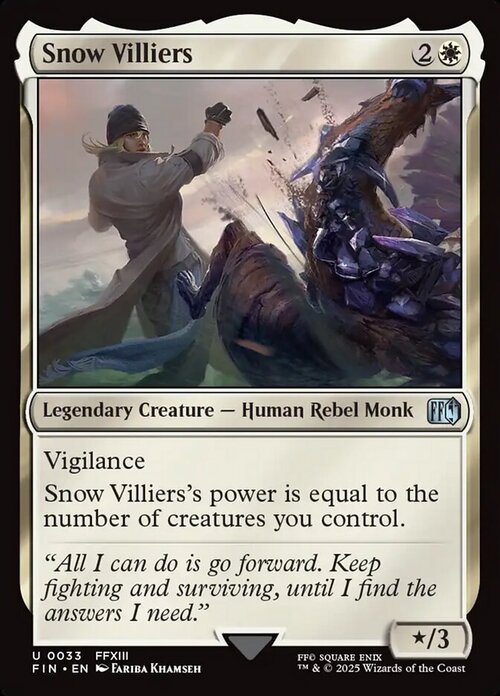 Snow Villiers Card Front