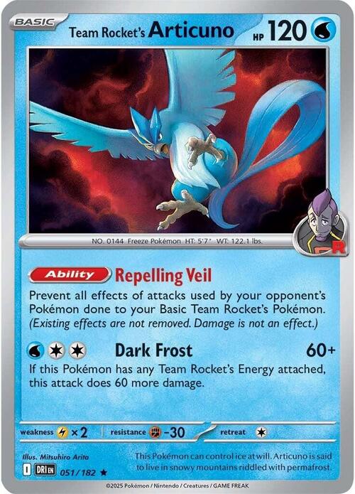 Team Rocket's Articuno Card Front
