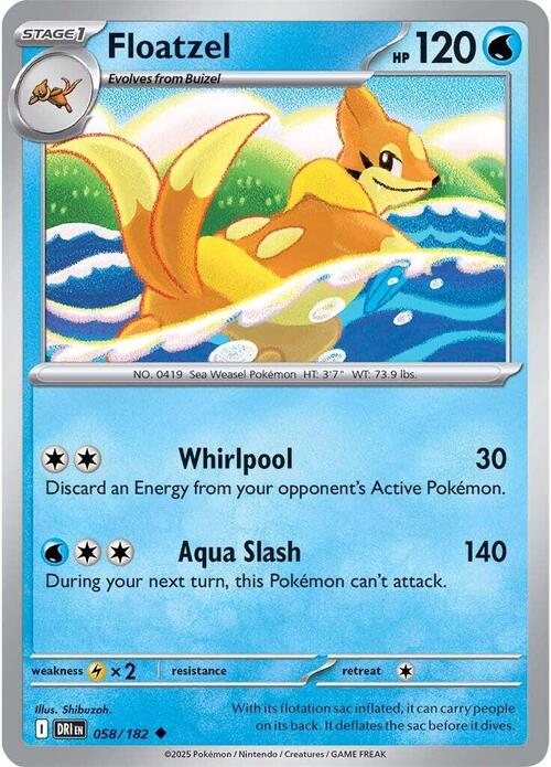 Floatzel Card Front