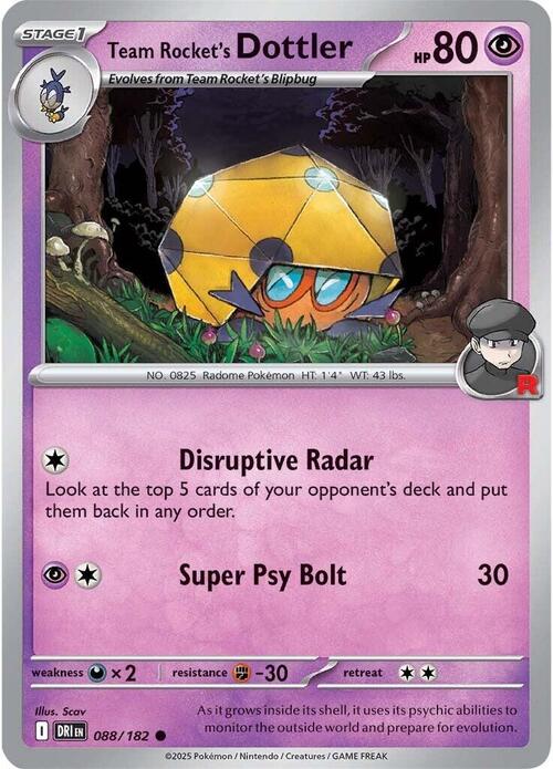 Team Rocket's Dottler Card Front